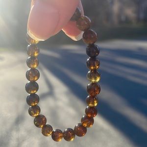 Dark yellow/orange tourmaline bracelet